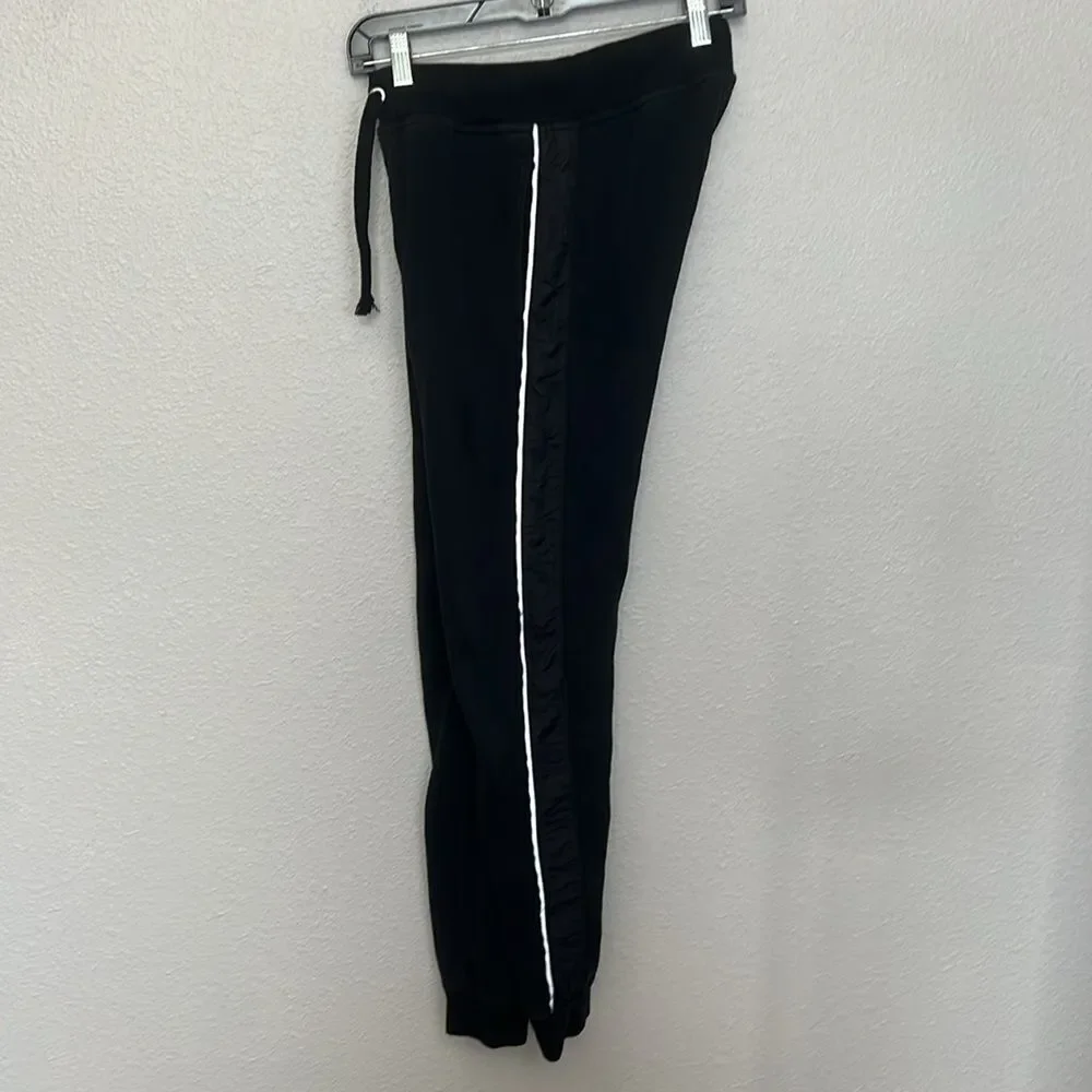Kappa Unisex Black Reflective Track Pants Size Small